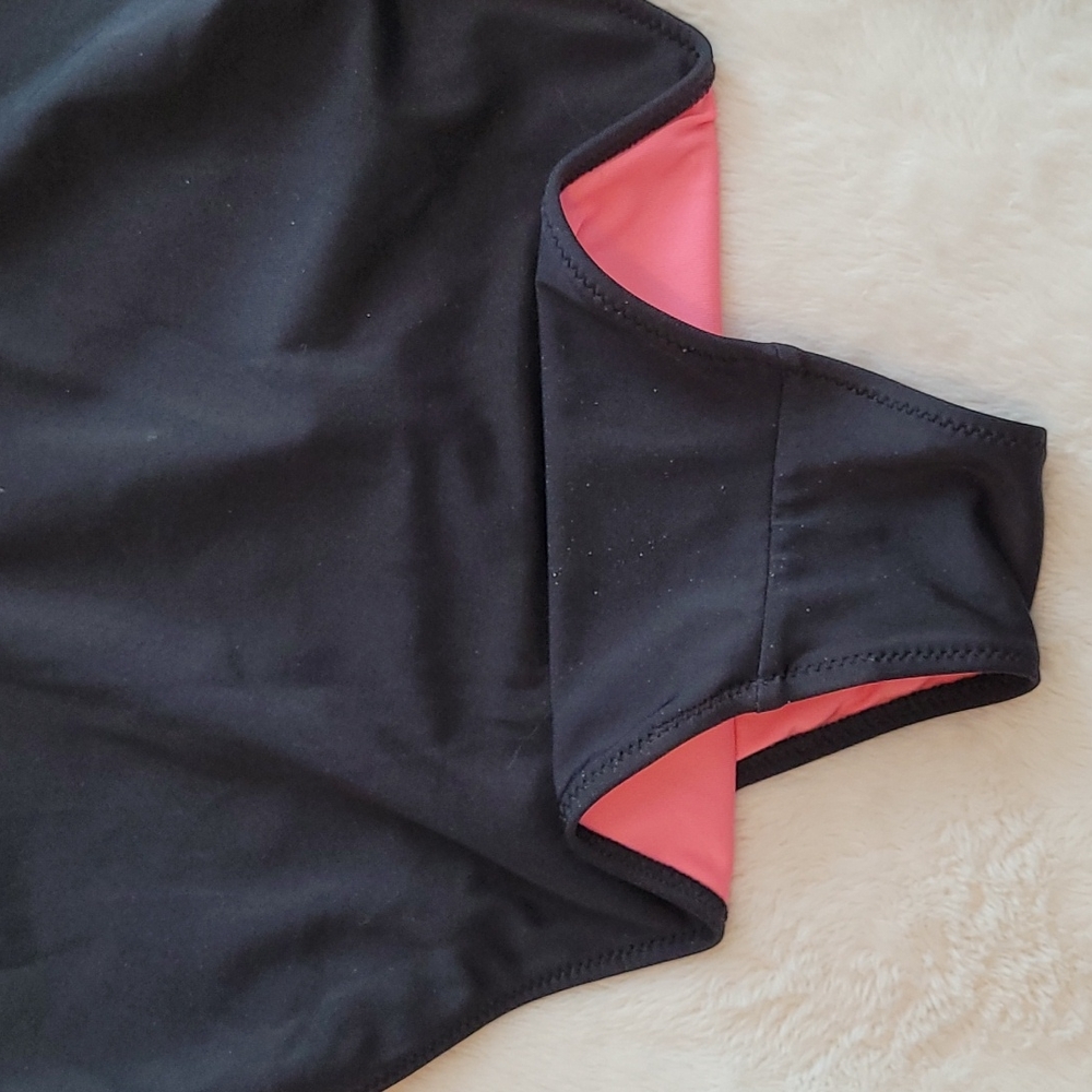 Pink Victoria’s Secret Black Tie Front One Piece Swimsuit Size Medium - Picture 10 of 11